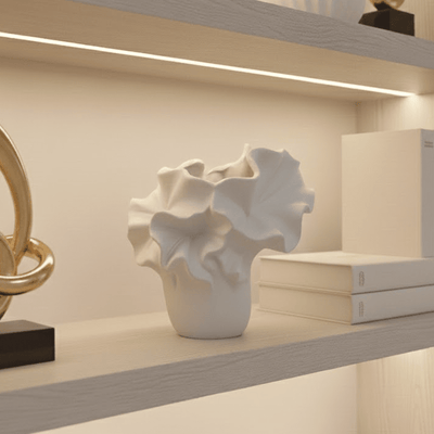 Opaline White Abstract Decorative Vase Accessories 