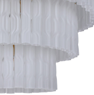 Ophelia Large Luxury Frosted Glass 3 Tier Chandelier Lighting 