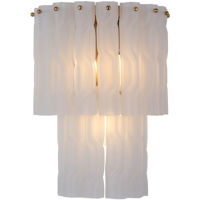 Ophelia Luxury Frosted Glass 2 Tier Wall Light Lighting 