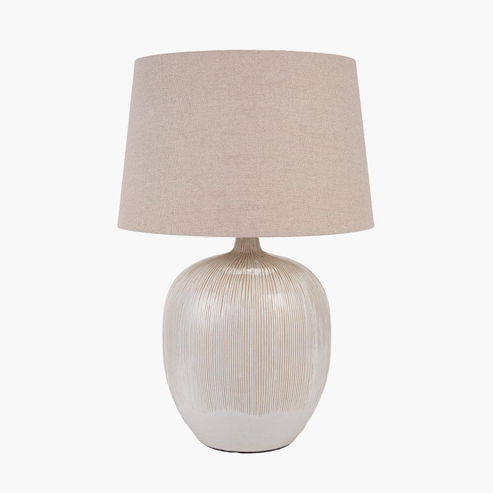 Opulence Cream Textured Ceramic Table Lamp Lighting 