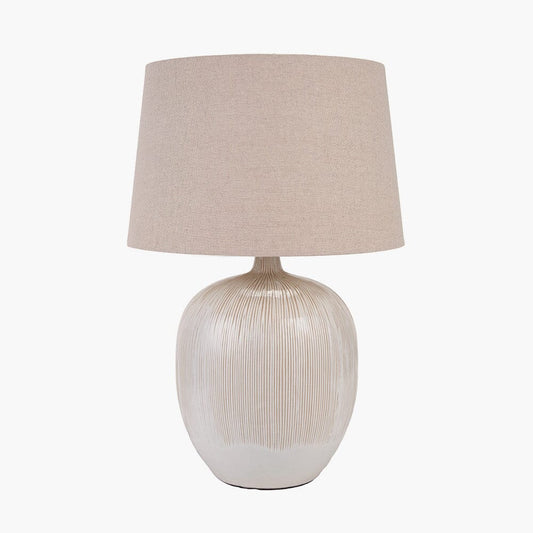 Opulence Cream Textured Ceramic Table Lamp Lighting 