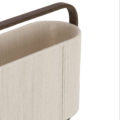 Orsay Cream Rope & Dark Wood Detail Table Lamp Lighting 