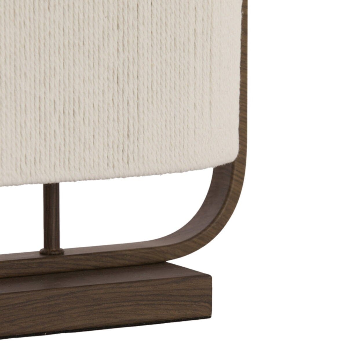 Orsay Cream Rope & Dark Wood Detail Table Lamp Lighting 