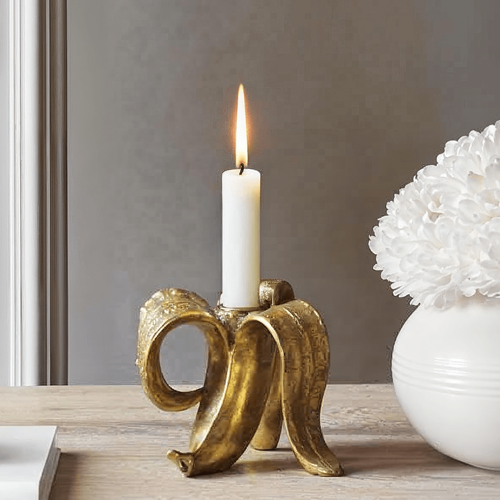 Ortona Gold Banana Candle Holder Accessories 