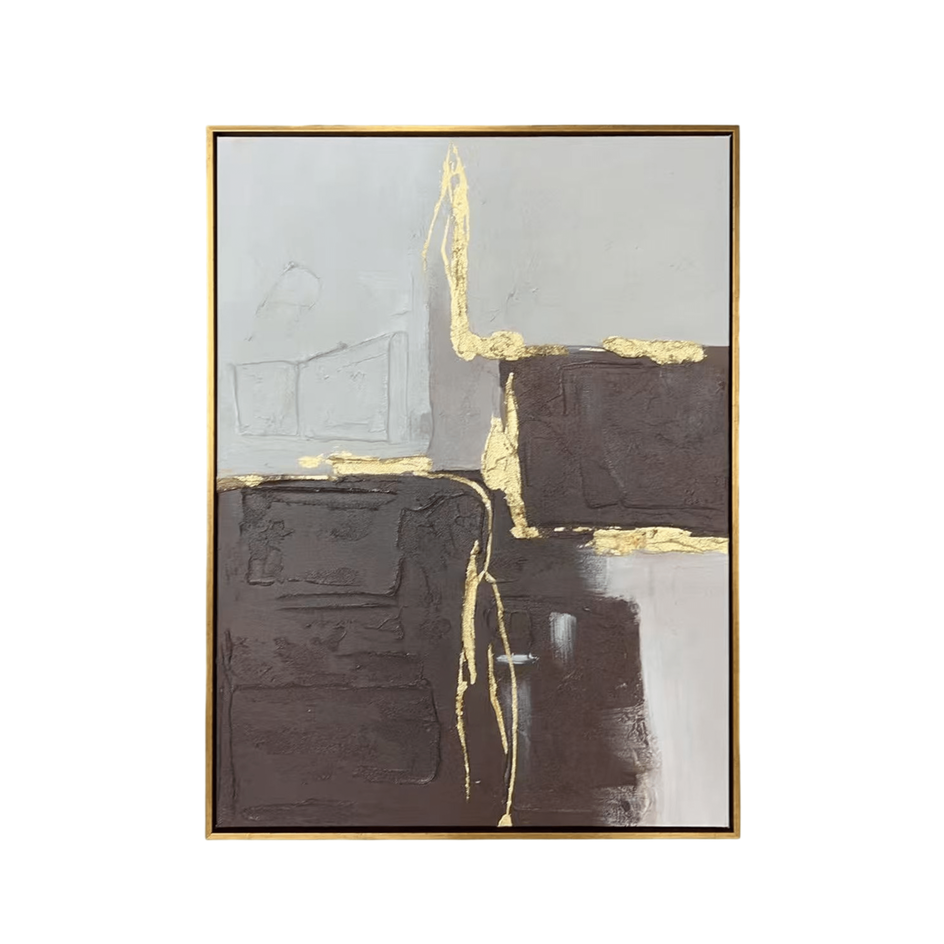 Otranto Brown, Cream & Gold Abstract Wall Art Accessories 