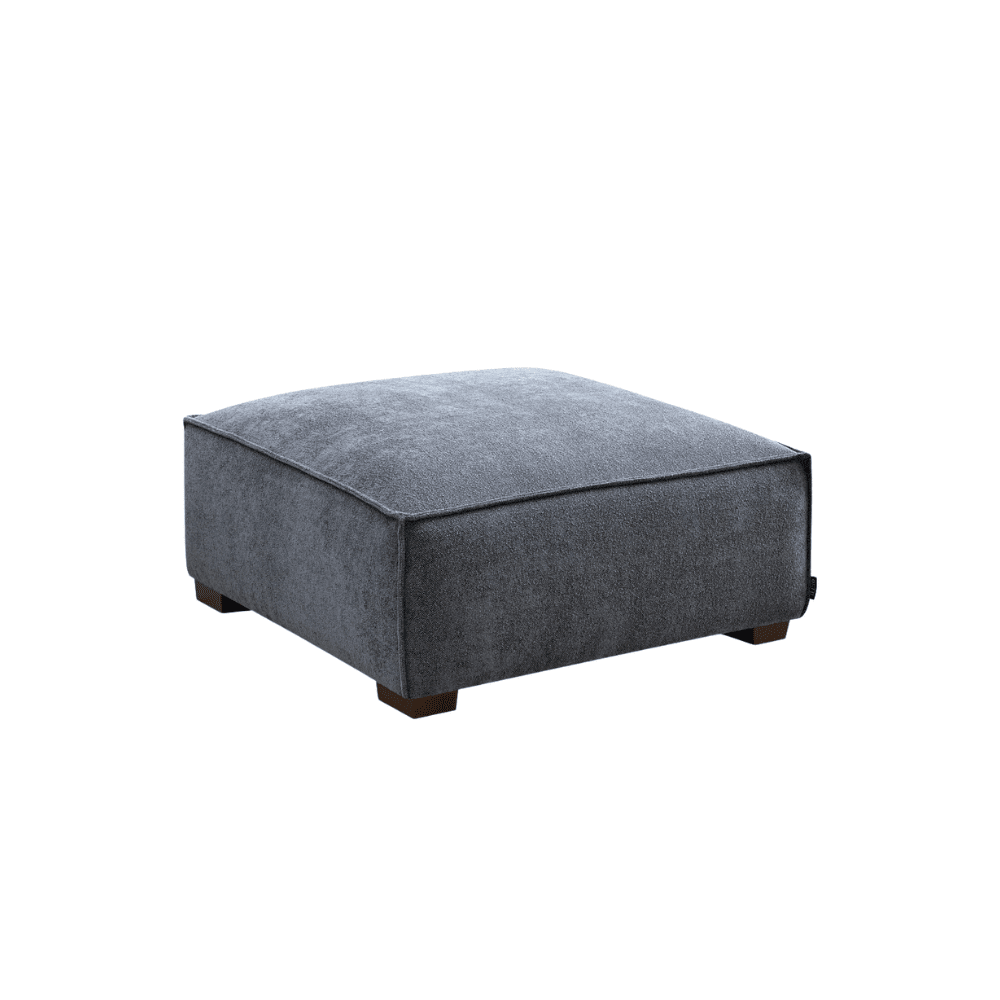 Ottilie Charcoal Boucle 4 Seater Sofa with Footstool Sofa 