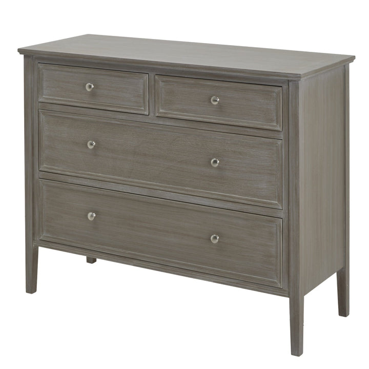 Palma Grey Washed Wood 4 Drawer Chest Furniture 