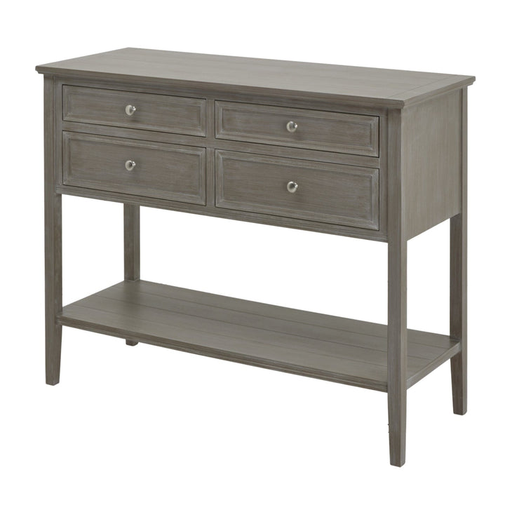 Palma Grey Washed Wood 4 Drawer Console Table Furniture 