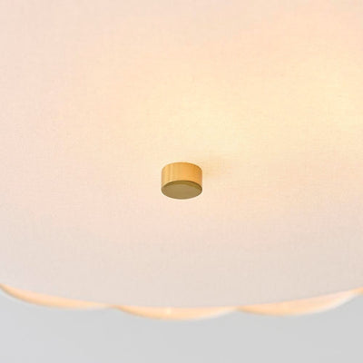 Pandora Cream & Gold Flush Ceiling Light Lighting 