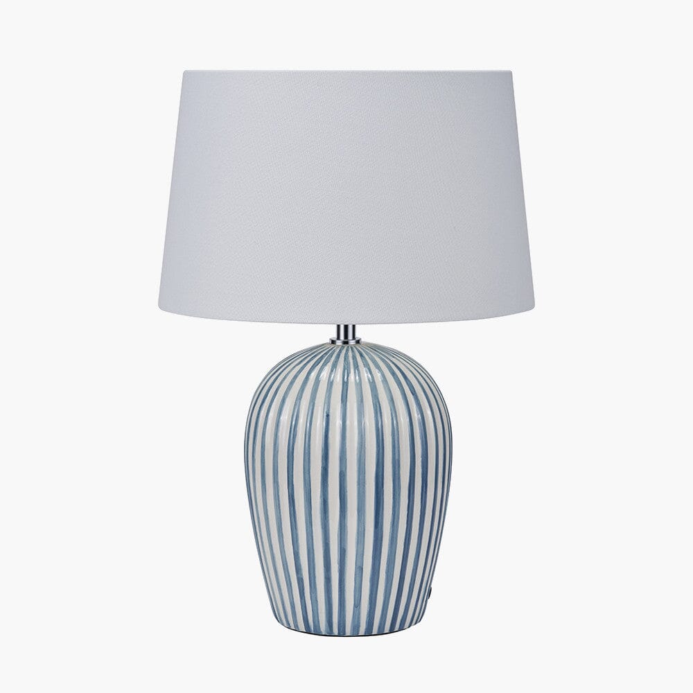 Panna Blue & White Striped Table Lamp Lighting 