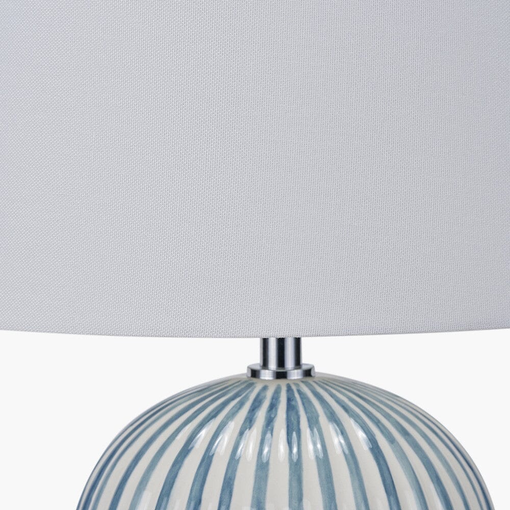 Panna Blue & White Striped Table Lamp Lighting 