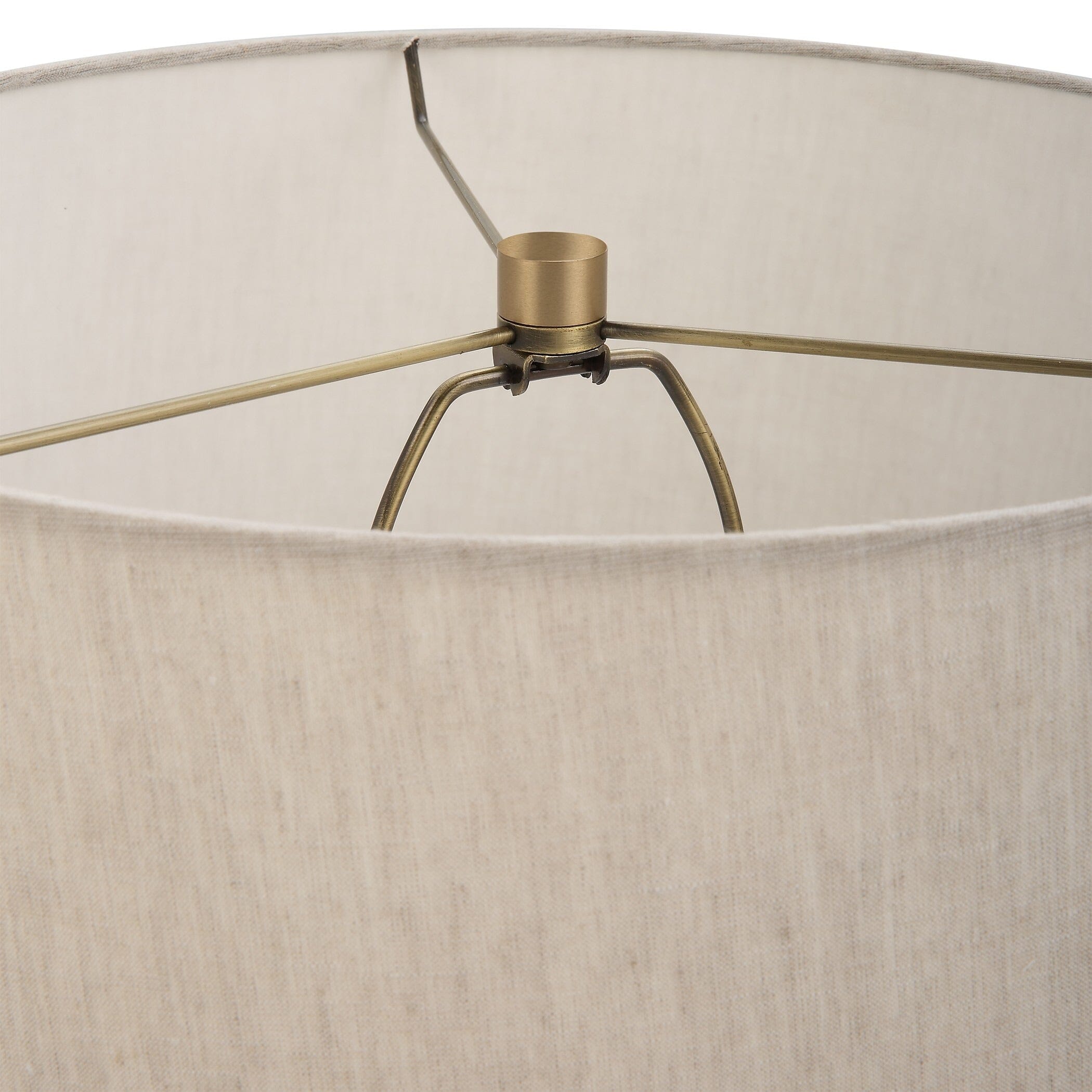 Panna Gold & Stone Table Lamp with Linen Shade Lighting 