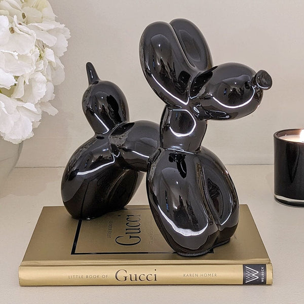 Patrice Black Standing Balloon Dog Ornament Accessories 