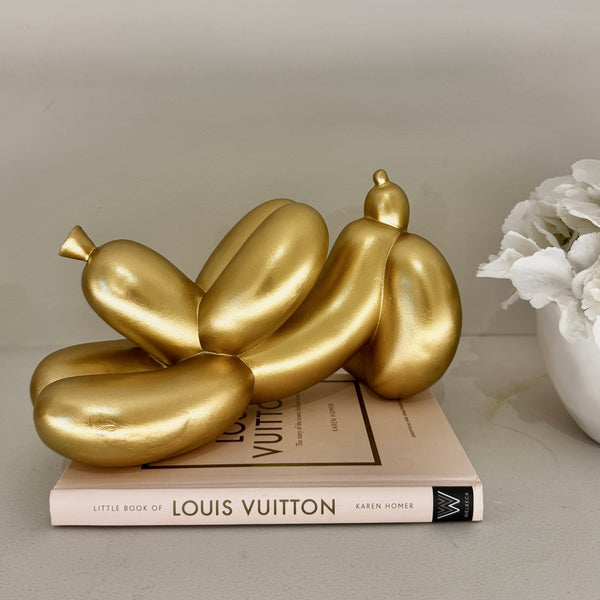 Patrice Gold Stretching Decorative Balloon Dog Ornament Accessories 