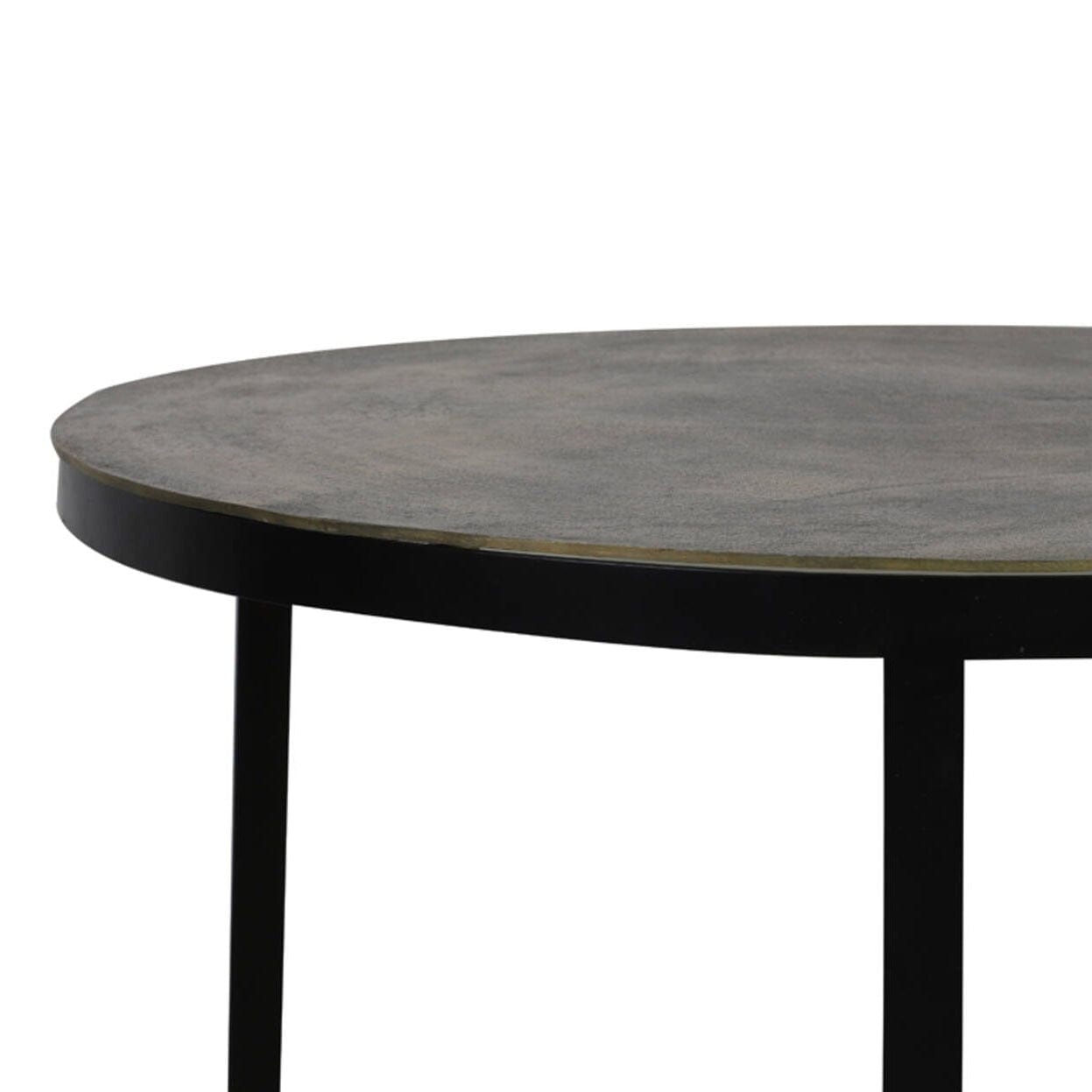 Pemberley Black & Antique Bronze Nested Coffee Tables Furniture 