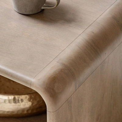 Penelope Luxury Ribbed Wooden 1 Door Coffee Table Furniture 