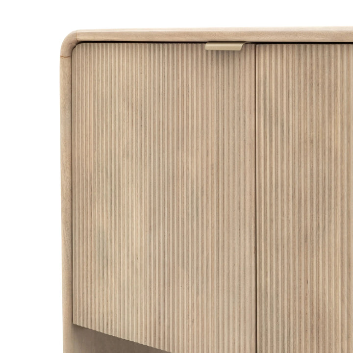 Penelope Luxury Ribbed Wooden 3 Door Sideboard – Rowen Homes