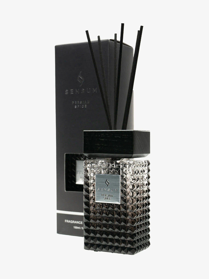 Persian Spice Petite Black & Silver Luxury Reed Diffuser - 150ml Fragrance 