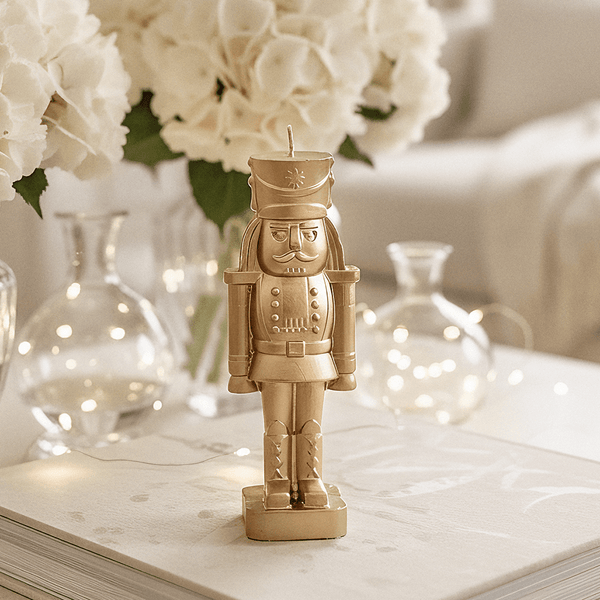 Petite Gold Decorative Festive Nutcracker Candle Fragrance 