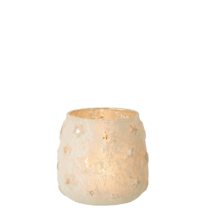 Petite Silver & White Star Candle Holder Accessories 
