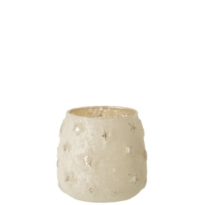 Petite Silver & White Star Candle Holder Accessories 