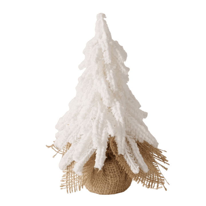 Petite White Tabletop Faux Christmas Tree Accessories 