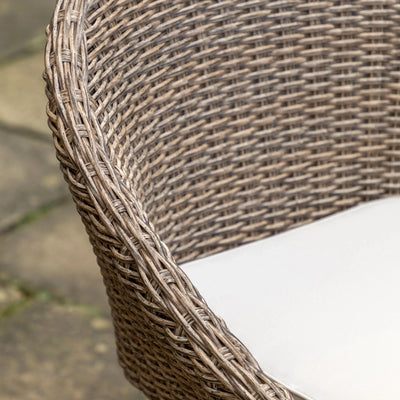 Petra Outdoor Natural 4 Seater Round Dining Set Outdoor 