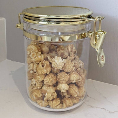 Pharaoh Gold Finish Clear Acrylic Jars - Set of 3 Accessories 