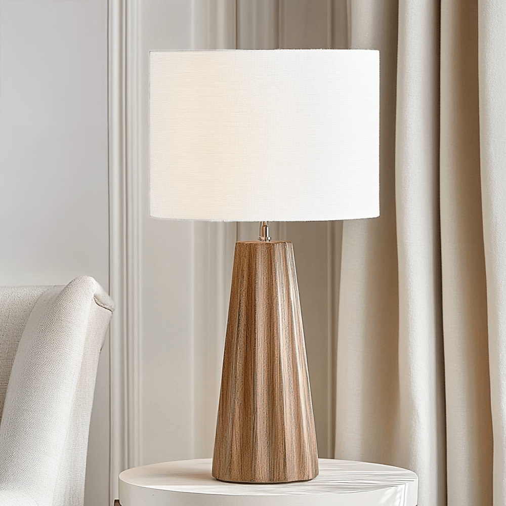 Phoebe Natural Mango Wood Table Lamp Shade
