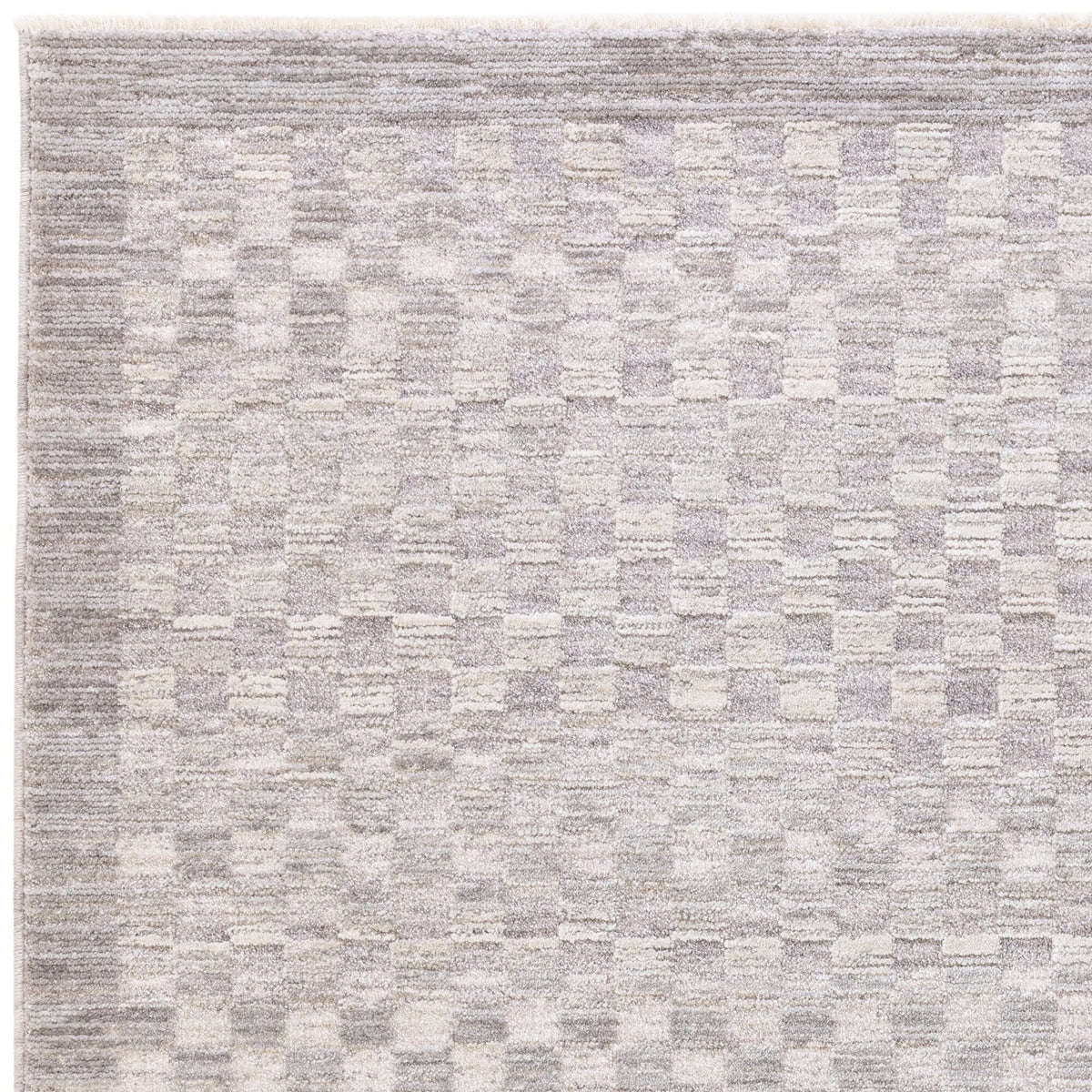 Pigalle Greige Checkerboard Rug 