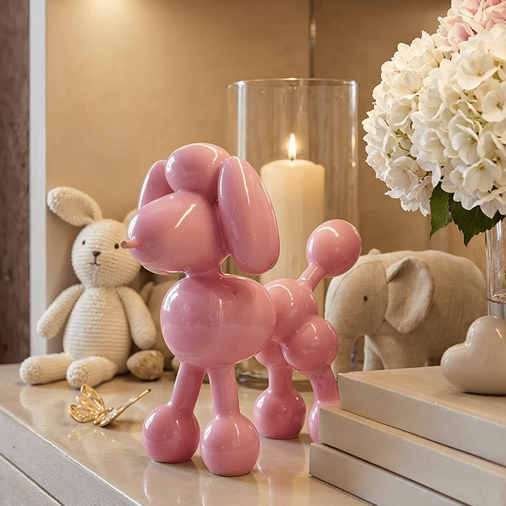 Pink Balloon Dog Decorative Ornament Accessories 