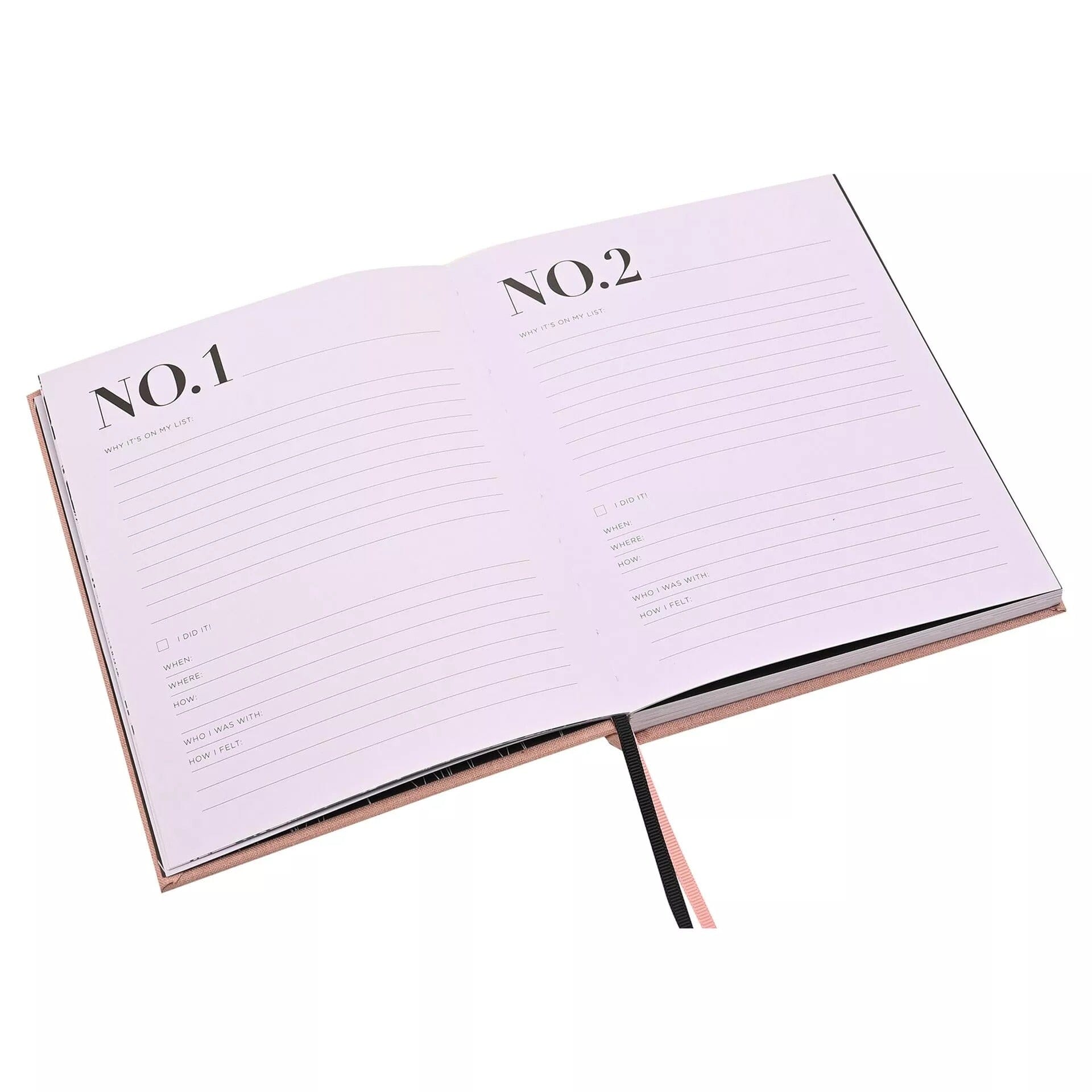 Pink Bucket List Journal Accessories 