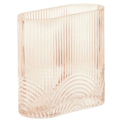Pink Reeded Glass Vase Accessories 