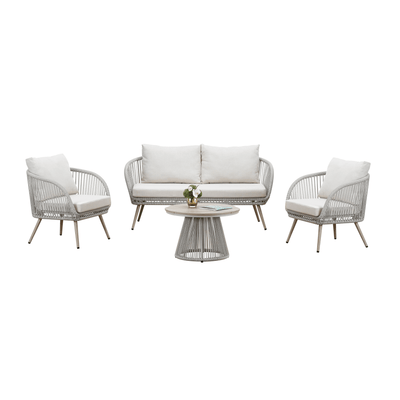 Piper Neutral 4 Seater Outdoor Lounge Set Outdoor 