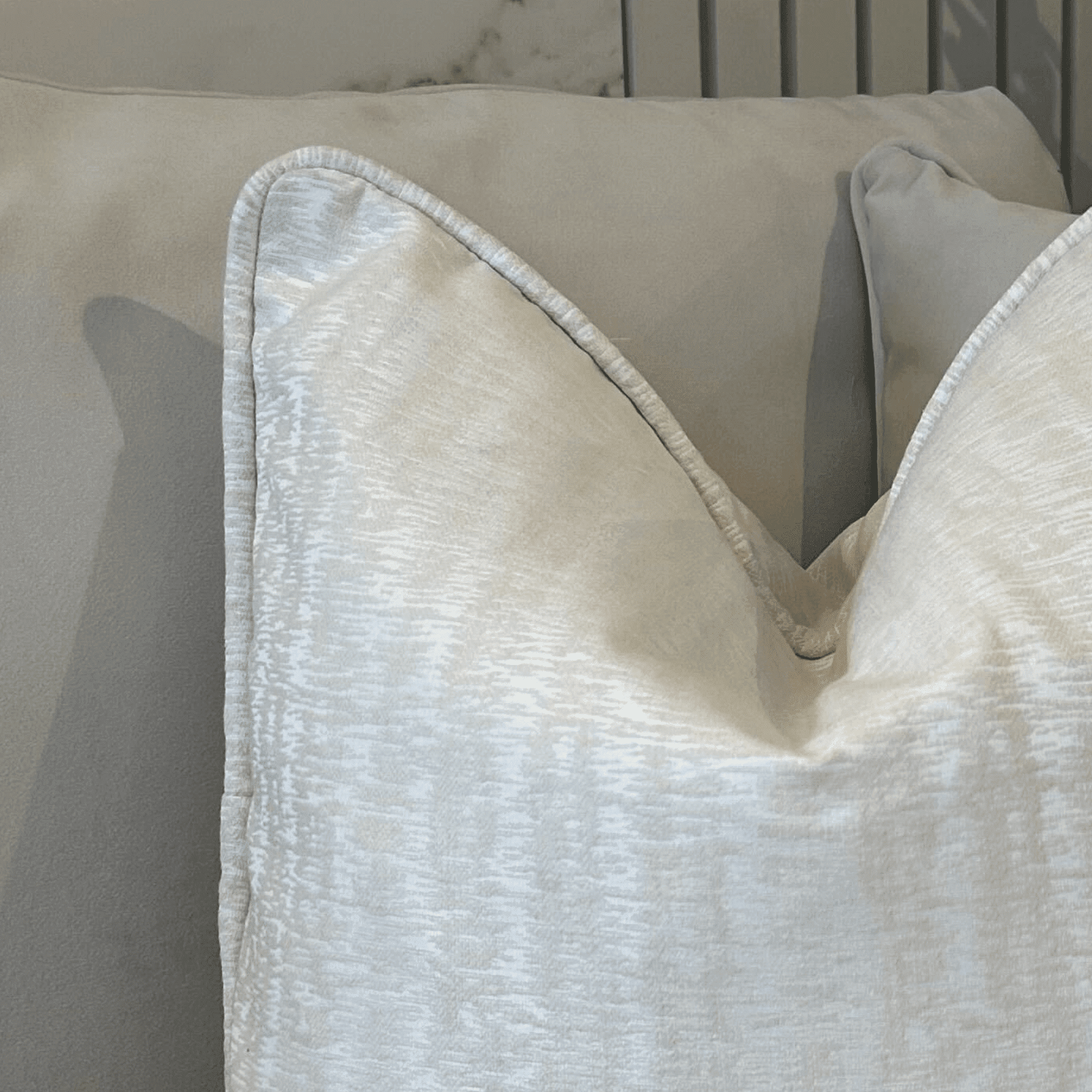 Ponti Oyster Abstract Patterned Feather Filled Cushion - 50x50cm 