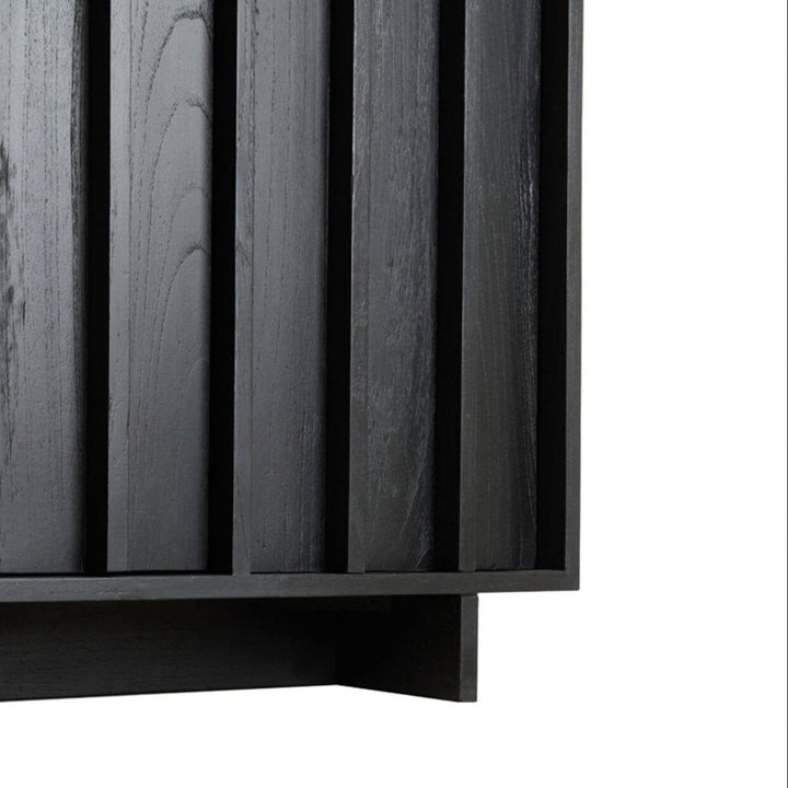 Portia Black Wooden Tall Cabinet Furniture 