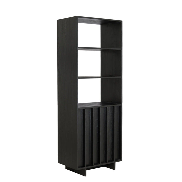 Portia Black Wooden Tall Cabinet Furniture 