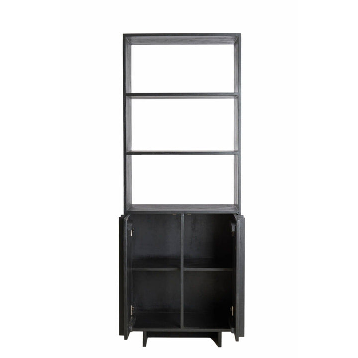 Portia Black Wooden Tall Cabinet Furniture 