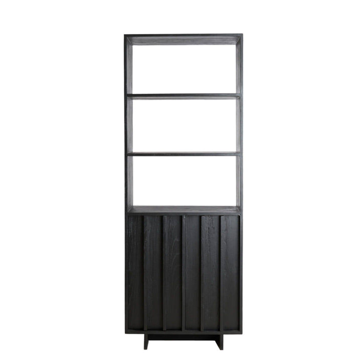 Portia Black Wooden Tall Cabinet Furniture 