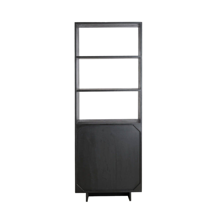 Portia Black Wooden Tall Cabinet Furniture 