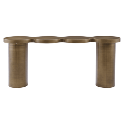 Portina Brushed Gold Bubble Console Table Furniture 