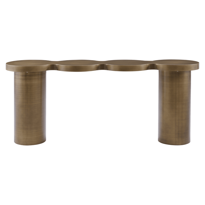 Portina Brushed Gold Bubble Console Table Furniture 