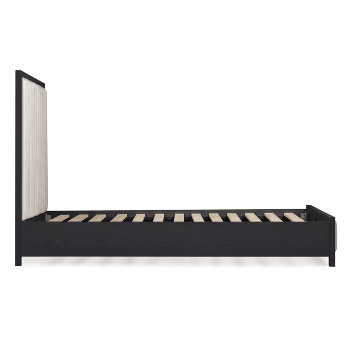 PRE ORDER - Soho Cream Velvet Bed with Black Frame Beds and Headboards 