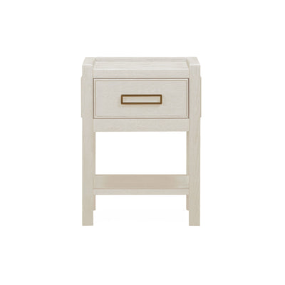 PRE ORDER - Soho White Oak Veneer 1 Drawer Bedside Table Furniture 