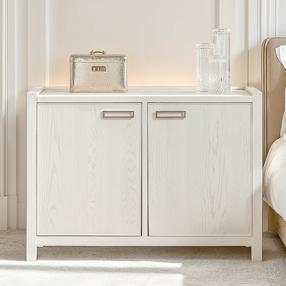PRE ORDER - Soho White Oak Veneer 2 Door Sideboard Furniture 