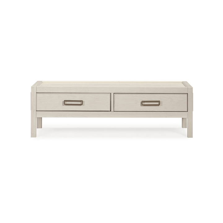 PRE ORDER - Soho White Oak Veneer 2 Drawer Coffee Table Furniture 