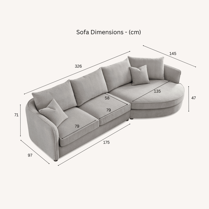 Quinn Pebble Boucle Chaise End Sofa Sofa 