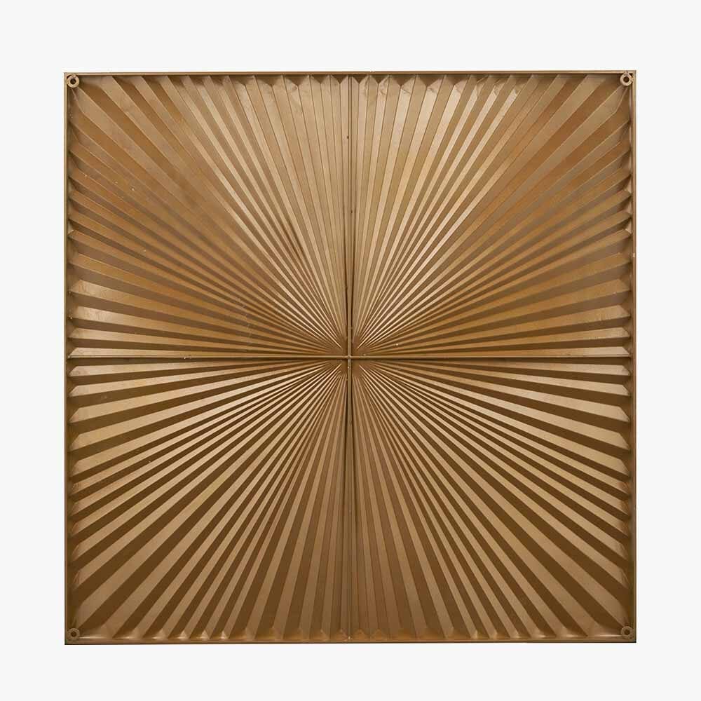Raye White & Gold Sunburst Style Wall Art Accessories 