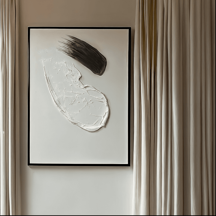 Regent Monochrome 3D Paint Stroke Effect Canvas Wall Art - I Accessories 