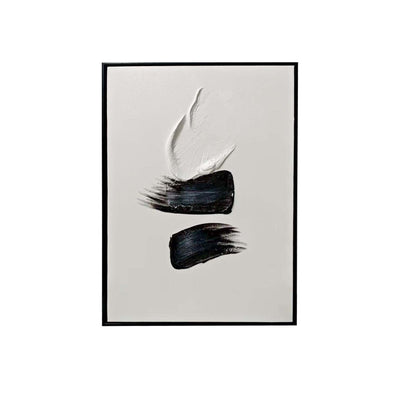 Regent Monochrome 3D Paint Stroke Effect Canvas Wall Art - II Accessories 
